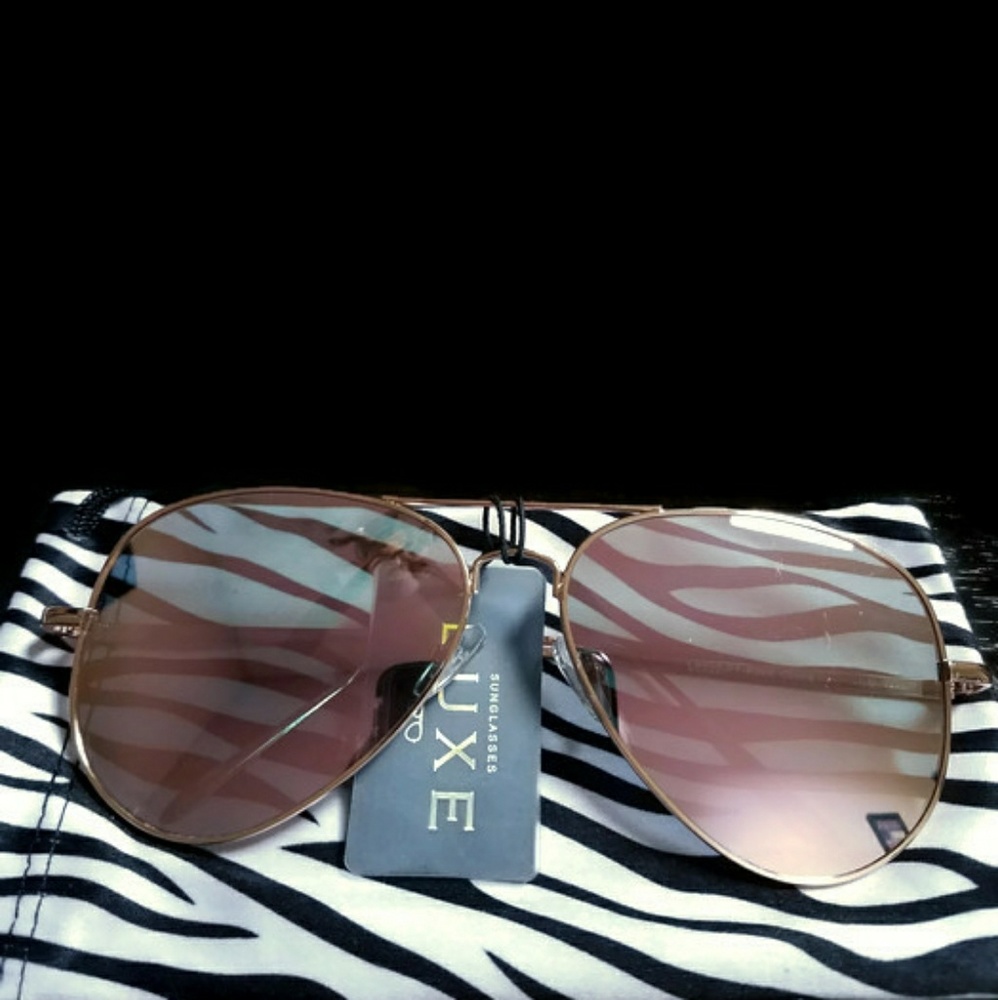 ♨Rose gold aviator sunglasses